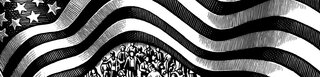 People and the American flag